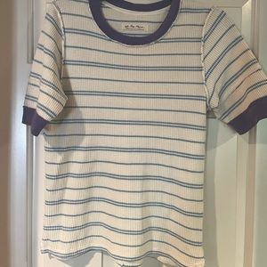 Free People Ribbed Short sleeve shirt